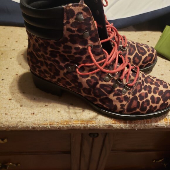 SO women's leopard print boots Size 11m - Picture 4 of 5